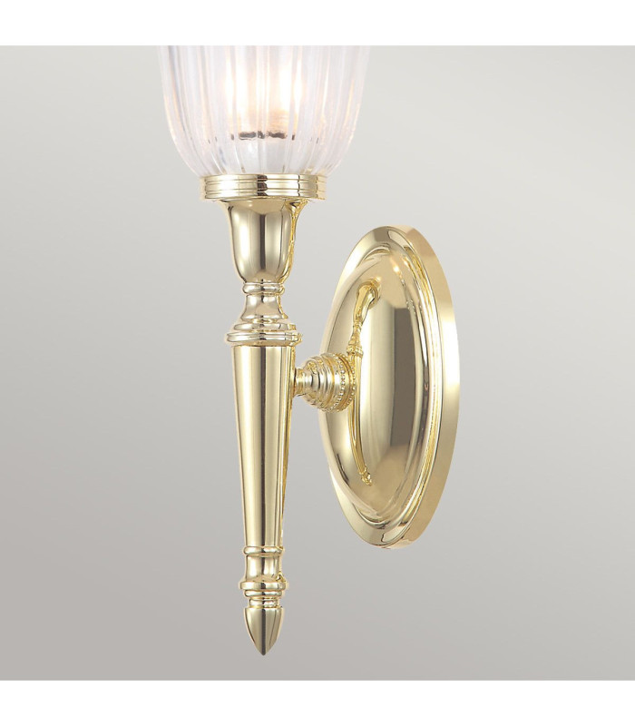 Dryden 1 Light Bathroom Wall Light Polished Brass IP44 G9-5