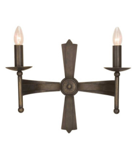 Cromwell 2 Light Indoor Candle Wall Light Old Bronze E14-1
