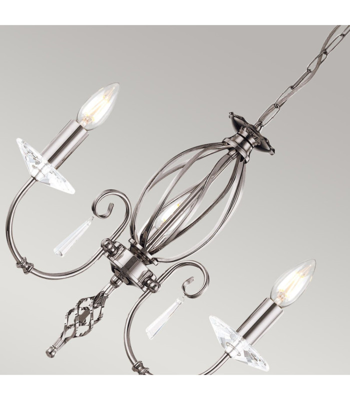 Aegean 5 Light Chandelier Polished Nickel Finish E14-3