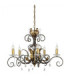 Amarilli 5 Light Chandelier Bronze Gold Floral Leaves Design  E14-1