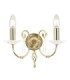 Aegean 2 Light Indoor Candle Wall Light Polished Brass E14-1