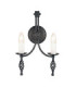 Belfry 2 Light Indoor Candle Wall Light Black E14-1