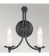 Belfry 2 Light Indoor Candle Wall Light Black E14-3