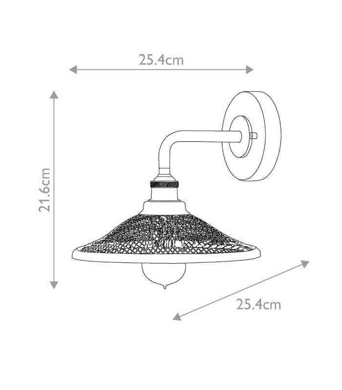 Rigby 1 Light Indoor Dome Wall Light Buckeye Bronze E27-5