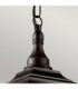 Kerry 1 Light Outdoor Coastal Ceiling Chain Lantern Black IP44 E27-2