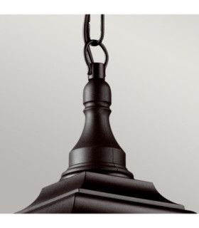 Kerry 1 Light Outdoor Coastal Ceiling Chain Lantern Black IP44 E27-2