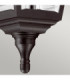 Kerry 1 Light Outdoor Coastal Ceiling Chain Lantern Black IP44 E27-4