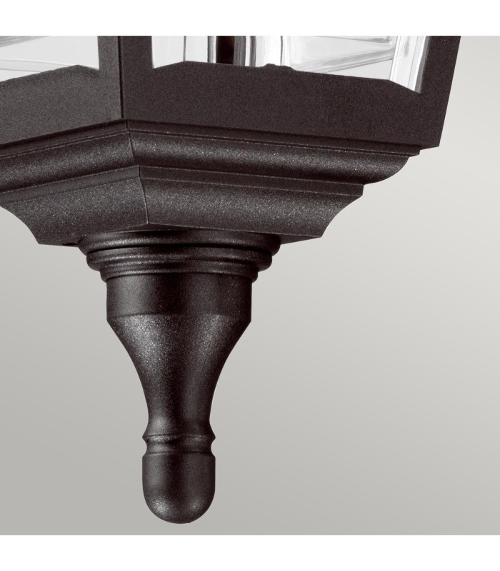 Kerry 1 Light Outdoor Coastal Ceiling Chain Lantern Black IP44 E27-4