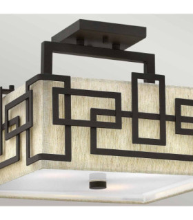 Lanza 3 Light Semi Flush Ceiling Light Oil Rubbed Bronze E27-2