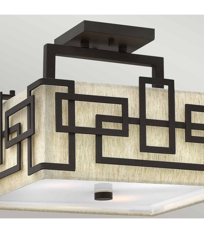 Lanza 3 Light Semi Flush Ceiling Light Oil Rubbed Bronze E27-2