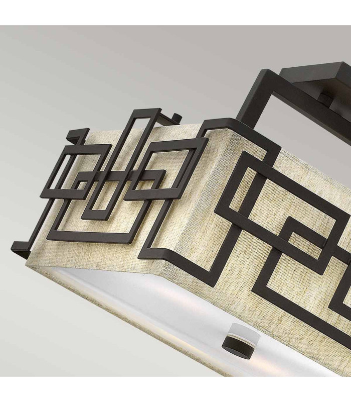 Lanza 3 Light Semi Flush Ceiling Light Oil Rubbed Bronze E27-3
