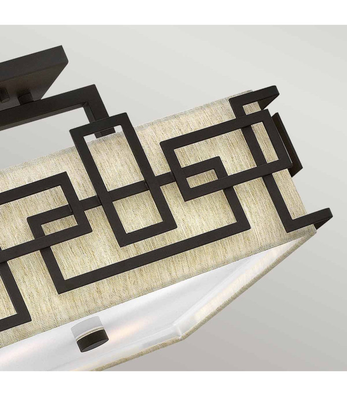 Lanza 3 Light Semi Flush Ceiling Light Oil Rubbed Bronze E27-4