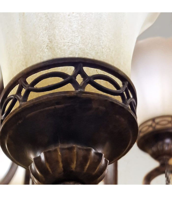 Drawing Room 18 Light Multi Arm Chandelier Walnut Finish E27-5