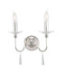 Finsbury Park 2 Light Indoor Candle Wall Light Polished Nickel E14-1