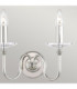 Finsbury Park 2 Light Indoor Candle Wall Light Polished Nickel E14-3