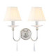 Finsbury Park 2 Light Indoor Candle Wall Light Polished Nickel E14-4