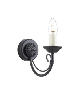 Chartwell 1 Light Indoor Candle Wall Light Black E14-1
