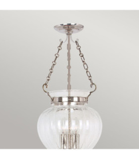 Finsbury Park 3 Light Medium Ceiling Lantern Pendant Polished Nickel E14-2