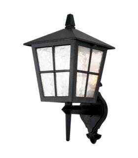 Canterbury 1 Light Outdoor Wall Lantern Light Black IP43 E27-1