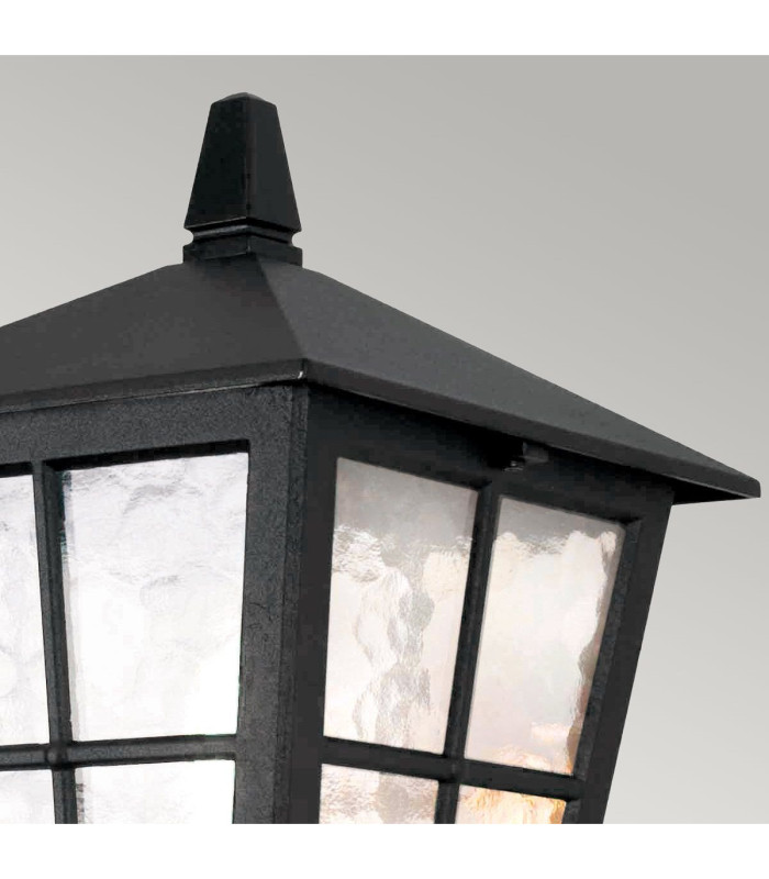 Canterbury 1 Light Outdoor Wall Lantern Light Black IP43 E27-4