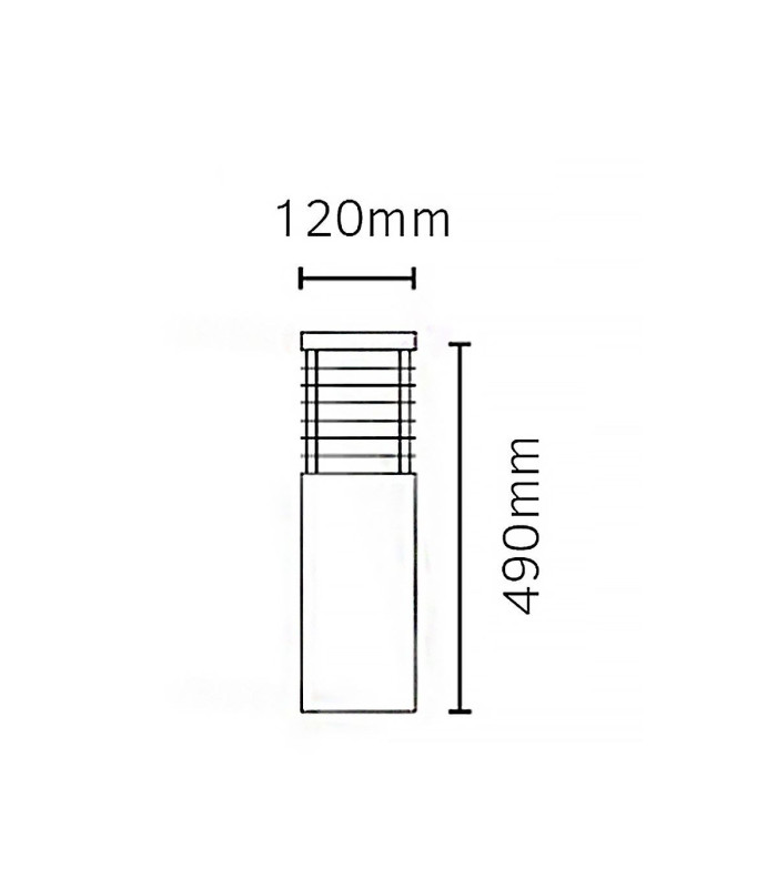 Halmstad Outdoor Medium Bollard E27-3