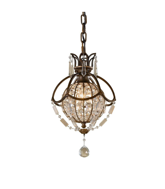 Bellini 1 Light Ceiling Pendant British Bronze Oxidized Bronze E14-1