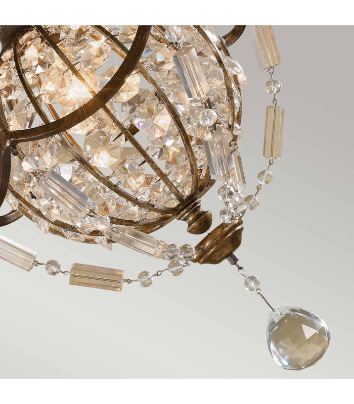 Bellini 1 Light Ceiling Pendant British Bronze Oxidized Bronze E14-2