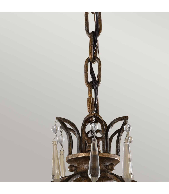 Bellini 1 Light Ceiling Pendant British Bronze Oxidized Bronze E14-4