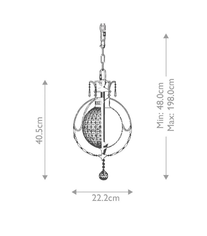 Bellini 1 Light Ceiling Pendant British Bronze Oxidized Bronze E14-5