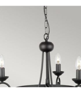 Harlech Chandelier 3 Light Black Finish-2