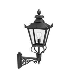 Grampian 1 Light Outdoor Wall Lantern Light Black E27-1