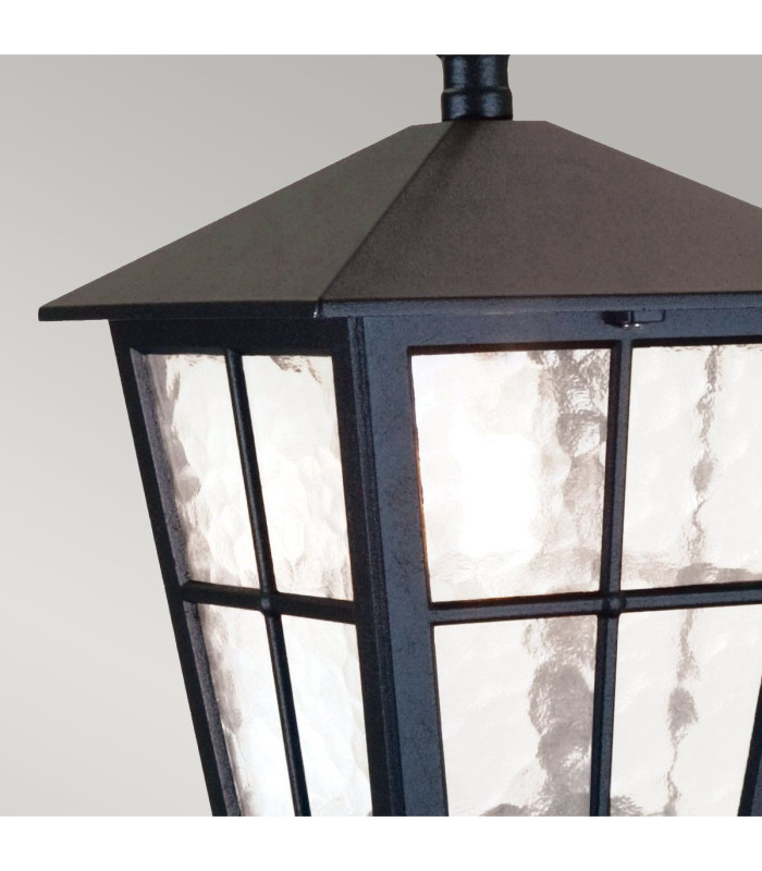 Canterbury 1 Light Outdoor Wall Lantern Light Black IP43 E27-4