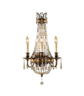 Bellini 3 Light Indoor Candle Wall Light British Bronze Oxidized Bronze E14-1