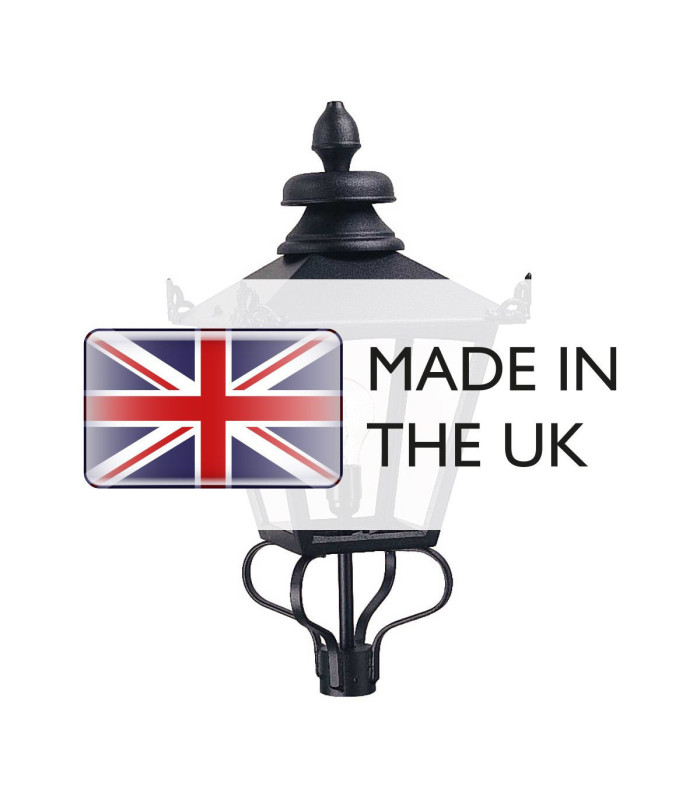 Grampian 1 Light Outdoor Post Lantern Black E27-5