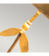 Red Bell 1 Light Table Lamp Gold Leaf Floral Leaves Design E27-3