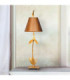 Red Bell 1 Light Table Lamp Gold Leaf Floral Leaves Design E27-4