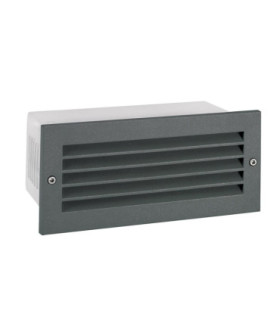 Grimstad LED Outdoor Recessed Wall Light Graphite IP65-1