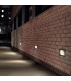 Grimstad LED Outdoor Recessed Wall Light Graphite IP65-2
