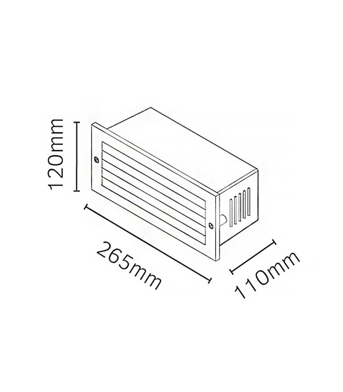 Grimstad LED Outdoor Recessed Wall Light Graphite IP65-3