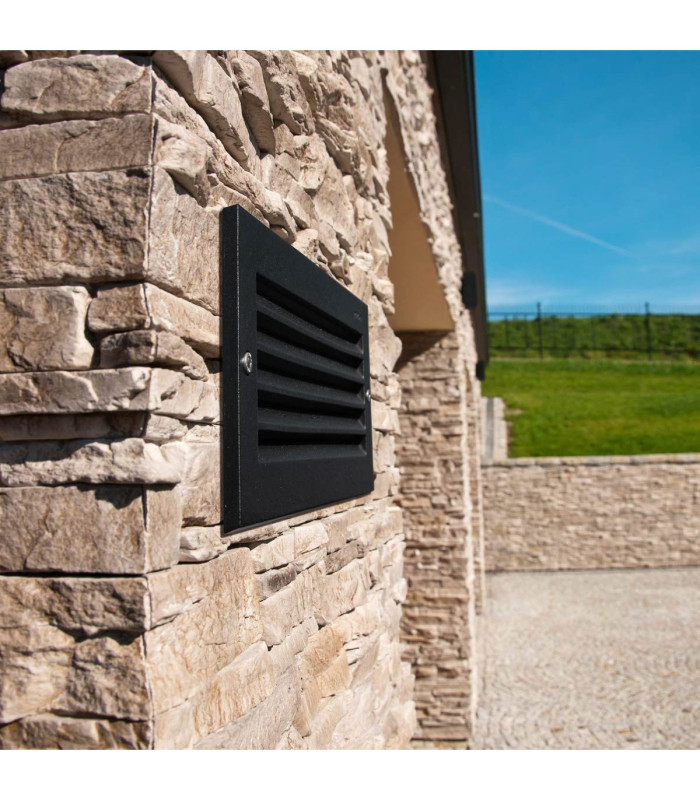 Grimstad LED Outdoor Recessed Wall Light Graphite IP65-5