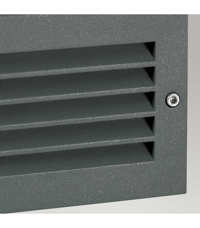 Grimstad LED Outdoor Recessed Wall Light Graphite IP65-6