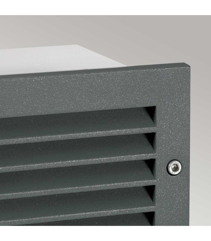 Grimstad LED Outdoor Recessed Wall Light Graphite IP65-7