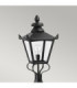 Grampian 1 Light Outdoor Pedestal Lantern Black E27-2