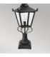 Grampian 1 Light Outdoor Pedestal Lantern Black E27-3