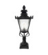 Grampian 1 Light Outdoor Pedestal Lantern Black E27-4