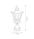 Grampian 1 Light Outdoor Pedestal Lantern Black E27-6