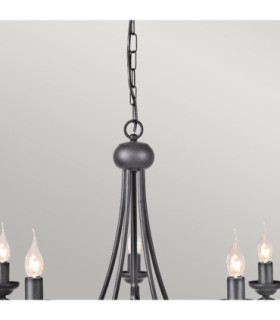 Harlech 5 Light Chandelier Black Finish-2