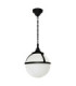 Glenbeigh 1 Light Outdoor Globe Ceiling Chain Lantern Black IP44 E27-1