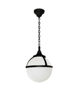 Glenbeigh 1 Light Outdoor Globe Ceiling Chain Lantern Black IP44 E27-1