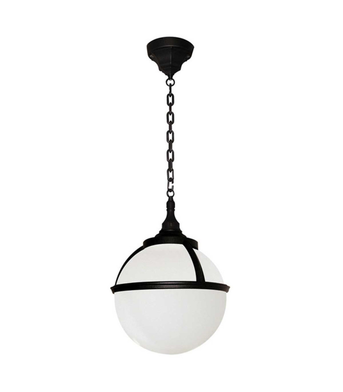 Glenbeigh 1 Light Outdoor Globe Ceiling Chain Lantern Black IP44 E27-1